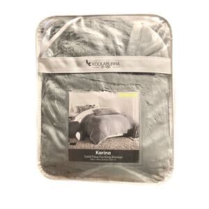 Koolaburra by UGG Karina Faux Fur GREY Blanket KING Size